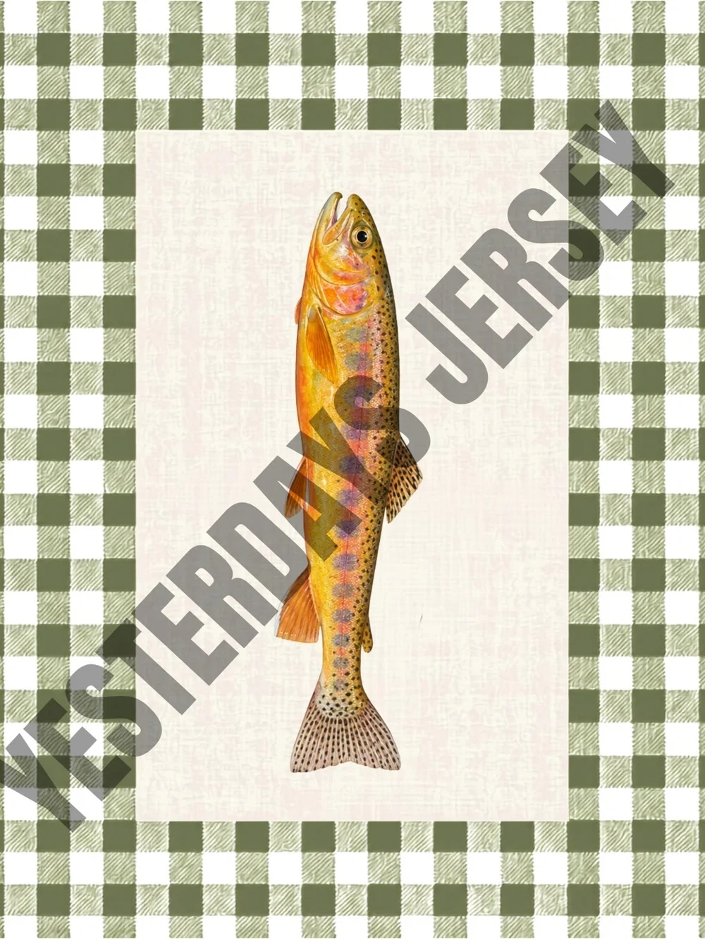 8x10 Rustic Trout Wall Decor Prints